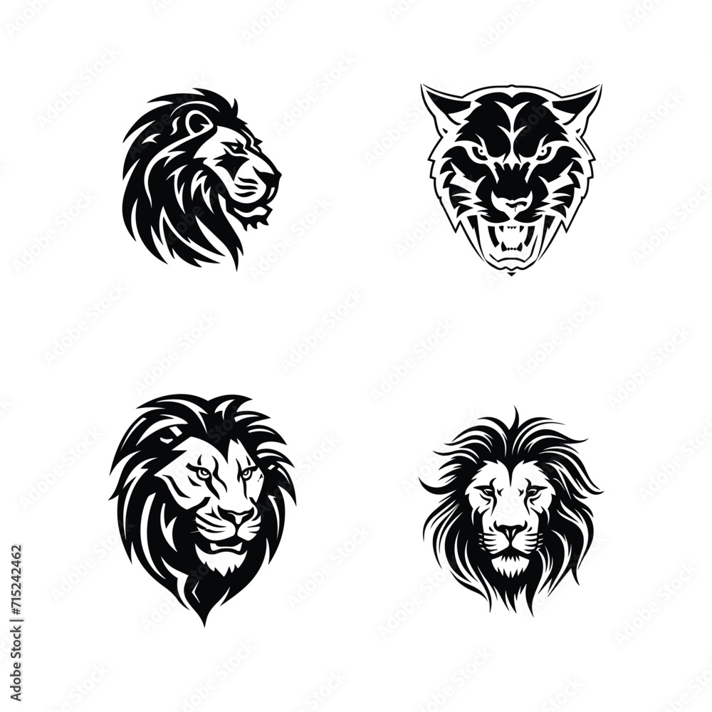 collection of premium lion head logo illustration-2 collection of premium lion head logo illustration-2