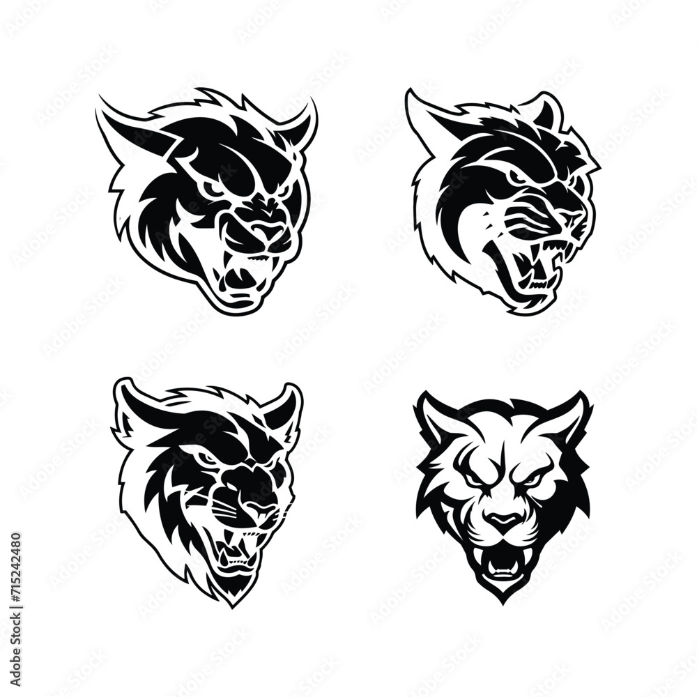 collection of premium lion head logo illustration-3