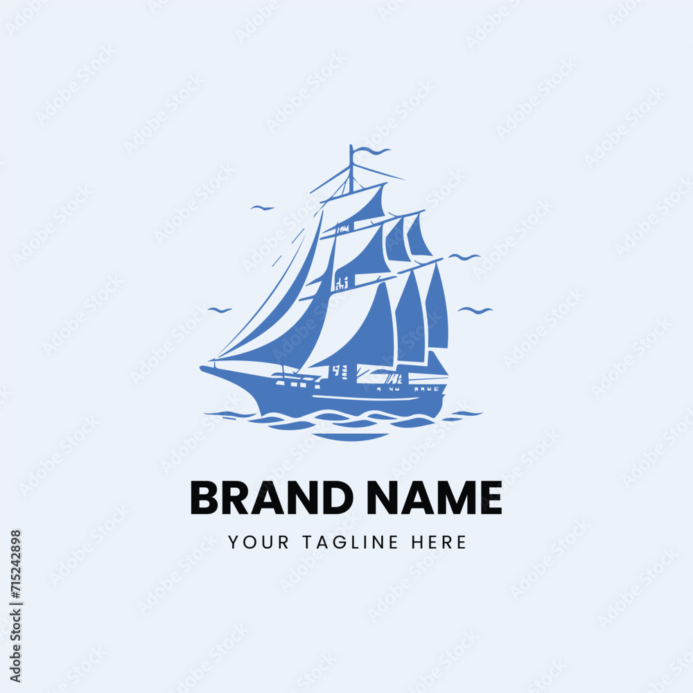 flat minimal boat ship logo flat minimal boat ship logo