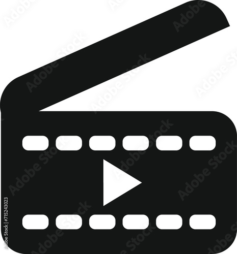 Video Icon. Cut, Action, Framing, Recording Vector Illustration Flat Design.