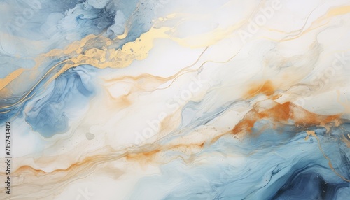 Blue white gold marble background