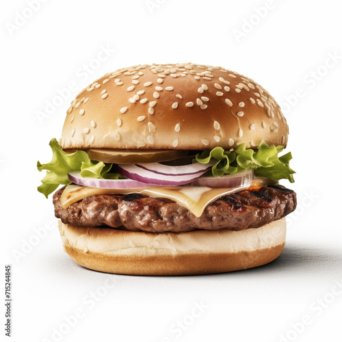 Burger isolated image on white background 