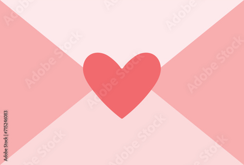 Valentine’s Day Love Letter Envelope for wedding or valentine decoration, party invitation, poster, greeting cards.