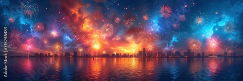 Kashiwazaki Sea Fireworks Festival Niigata, Background HD, Illustrations