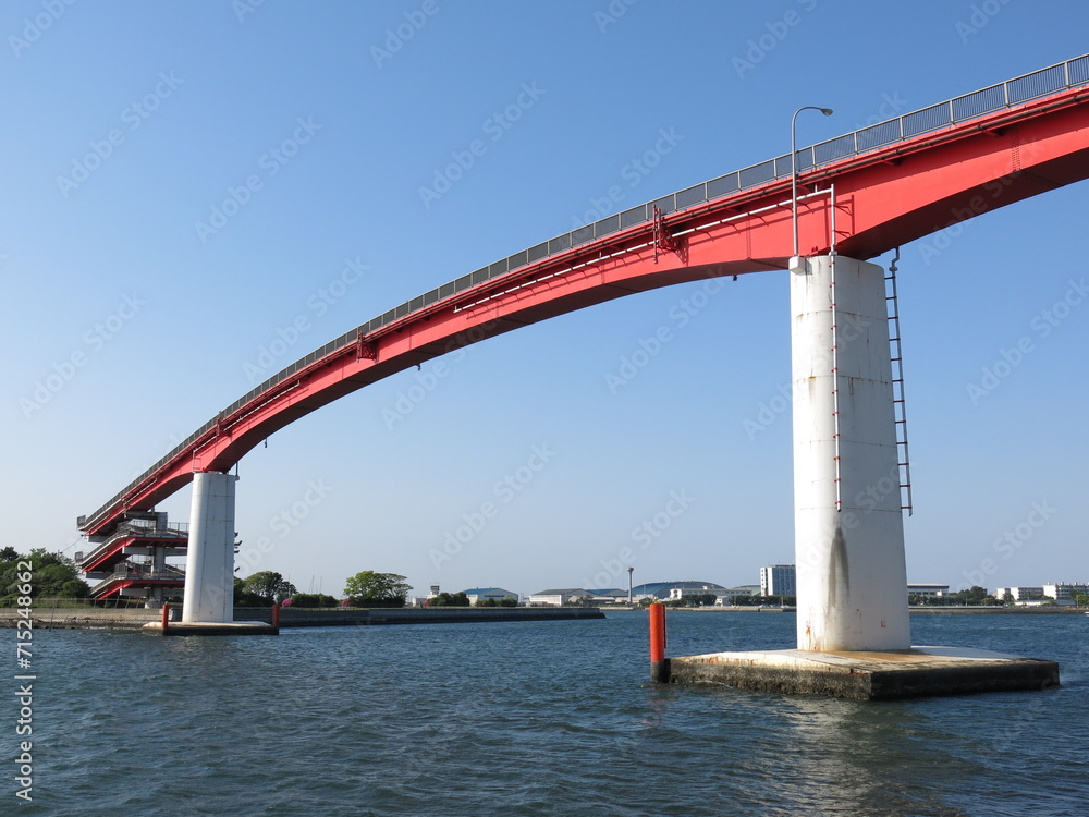 木更津市の中の島大橋（鳥居崎海浜公園から撮影）