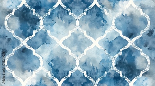 Abstract muted blue watercolor background exuding classic aesthetic vibes, featuring a rough texture, grid pattern, and worn canvas effect