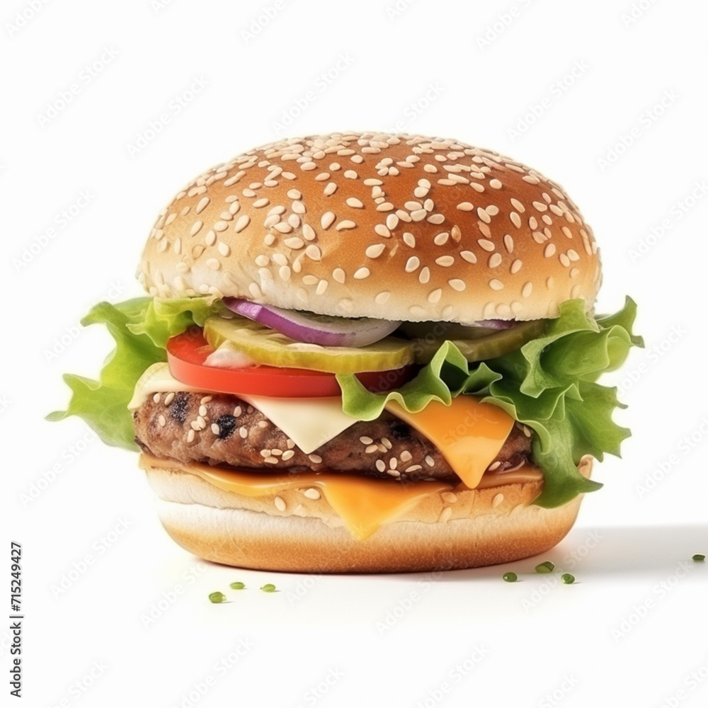 Burger isolated image on white background 