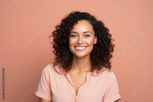 Portrait of beautiful young african american woman with curly hair © Inigo
