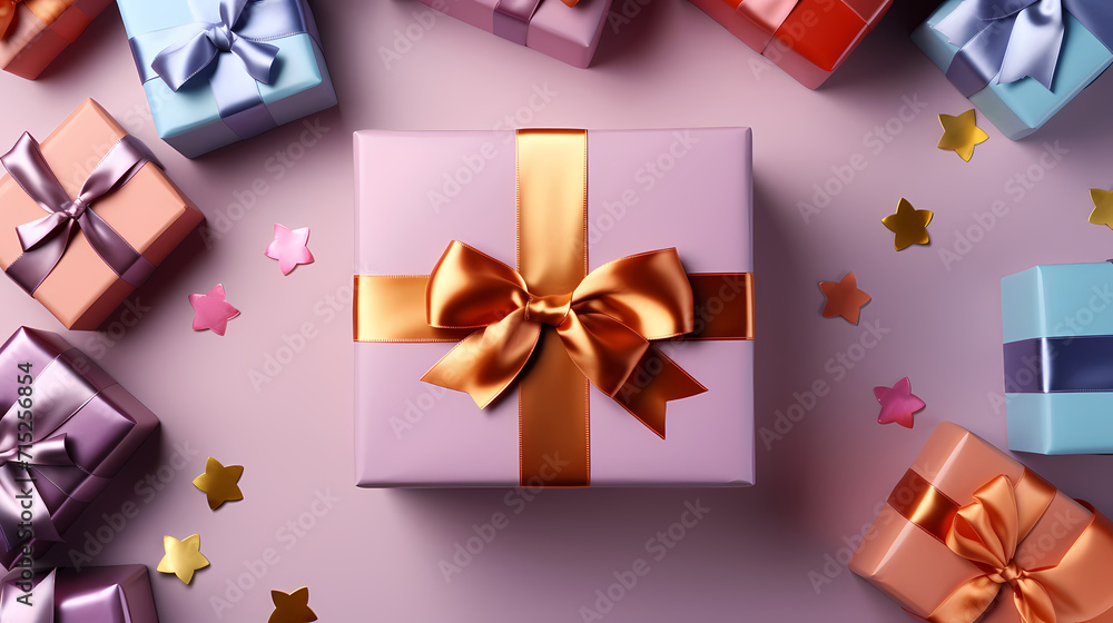 Gift background with copy space for Christmas gifts, holiday or birthday Gift background with copy space for Christmas gifts, holiday or birthday