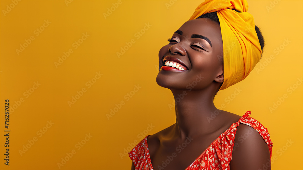 Smiling Woman With Yellow Turban