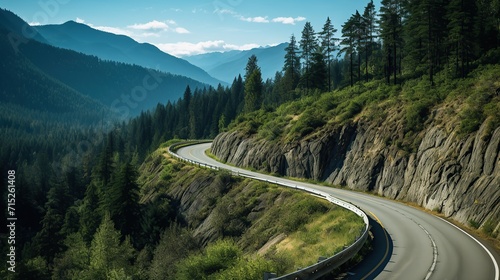 mountain road landscape photo