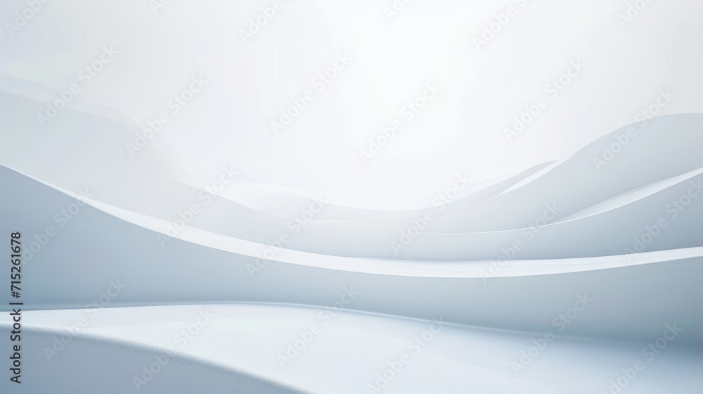 Fototapeta premium Pristine White Landscape Wallpaper and Design, Abstract Elegance, generative ai