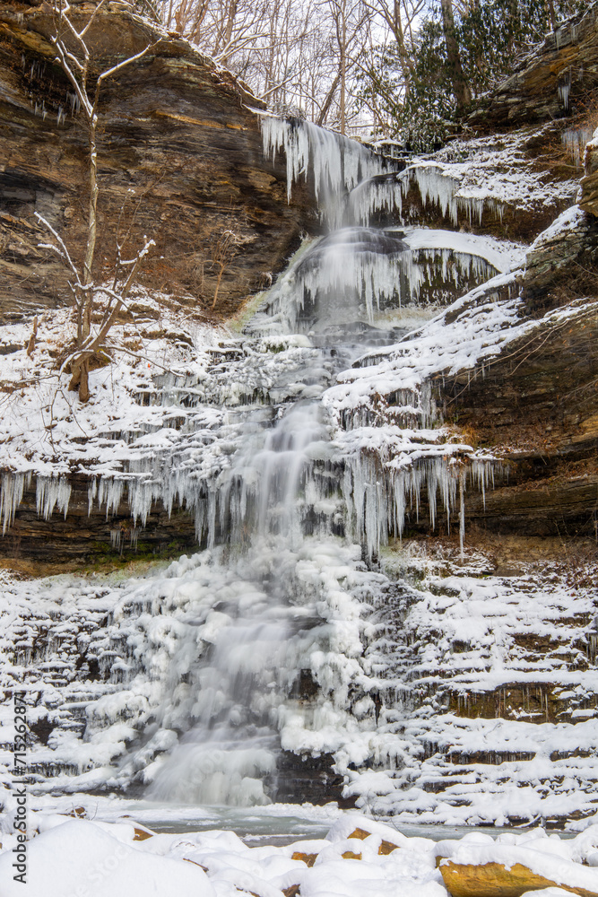 Cathedral Falls in winter
