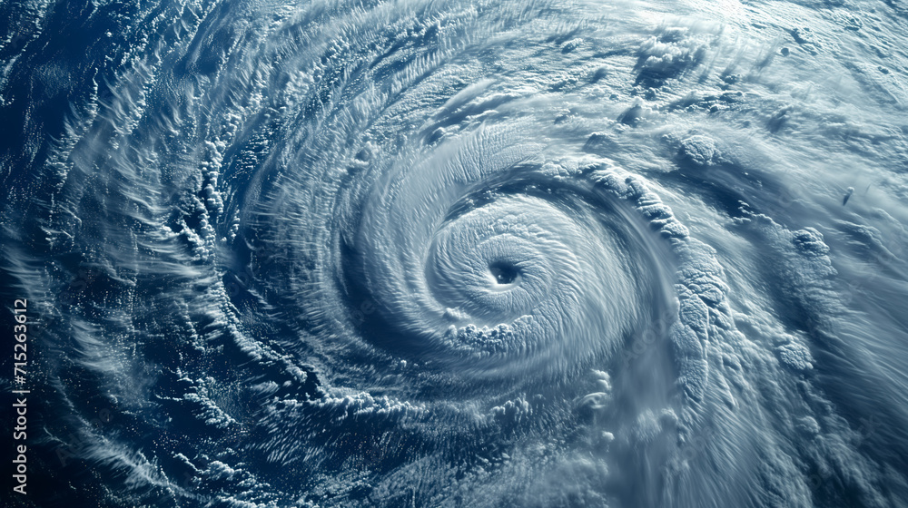 Majestic hurricane seen from above Earth.