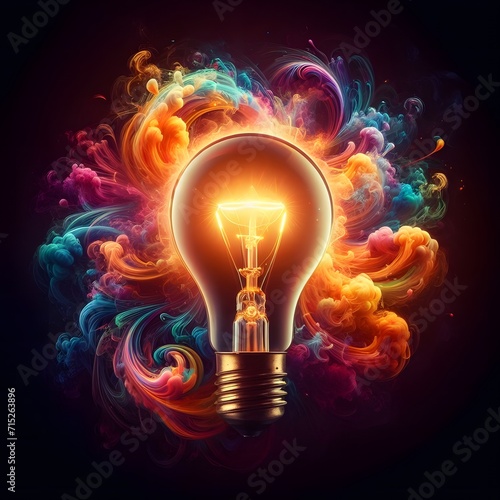 Beautiful Light Bulb create by ai