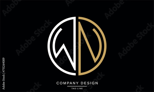 WN, NW, Abstract Letters Logo Monogram photo