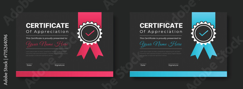 Modern certificate appreciation, certificate achievement template, award, achievement, certificate of recognition, excellence, certificate border, completion template certificate design template
