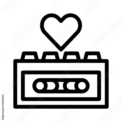 mixtape line icon