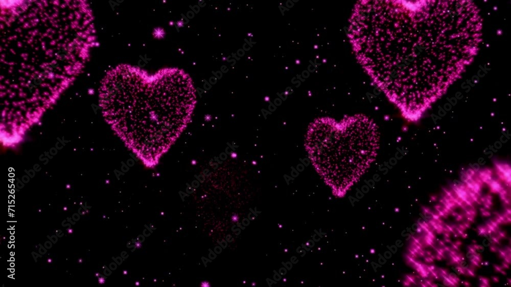 Red Hearts With Falling On Background Loopable background Neon lights heart love. Neon looped animation for music videos and fluid background Red Hearts With Falling On Background Loopable background Neon lights heart love. Neon looped animation for music videos and fluid background