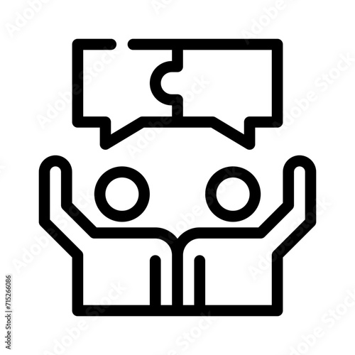 cooperate line icon