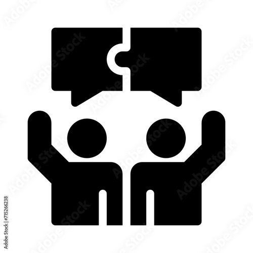 cooperate glyph icon