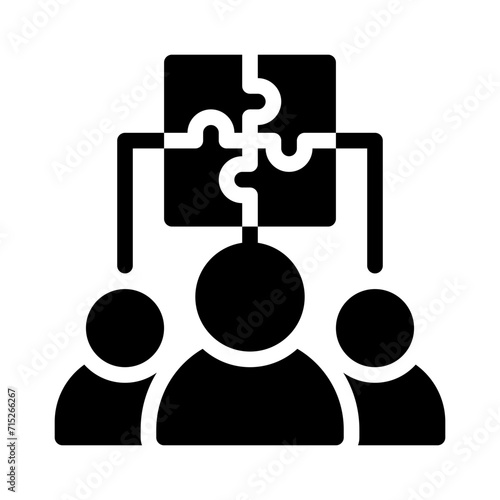 team building glyph icon