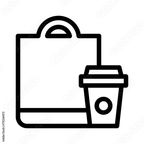 take away line icon