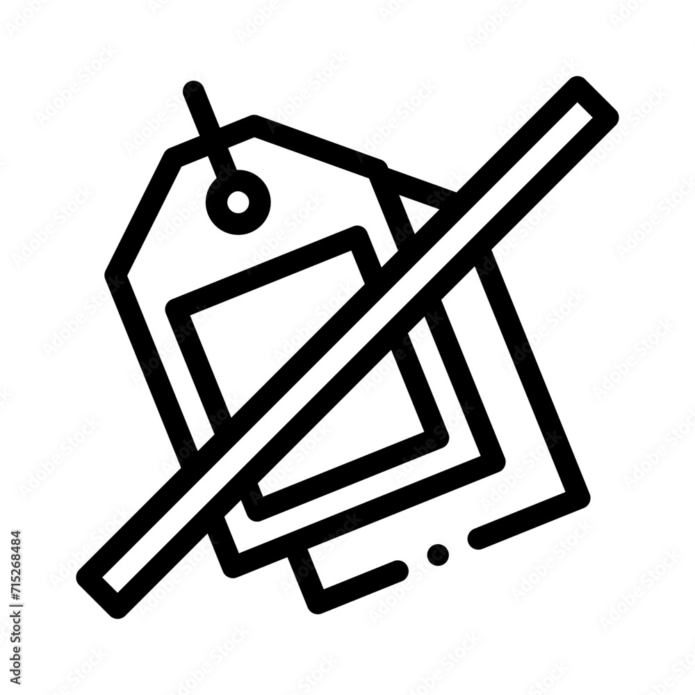 no sales line icon no sales line icon