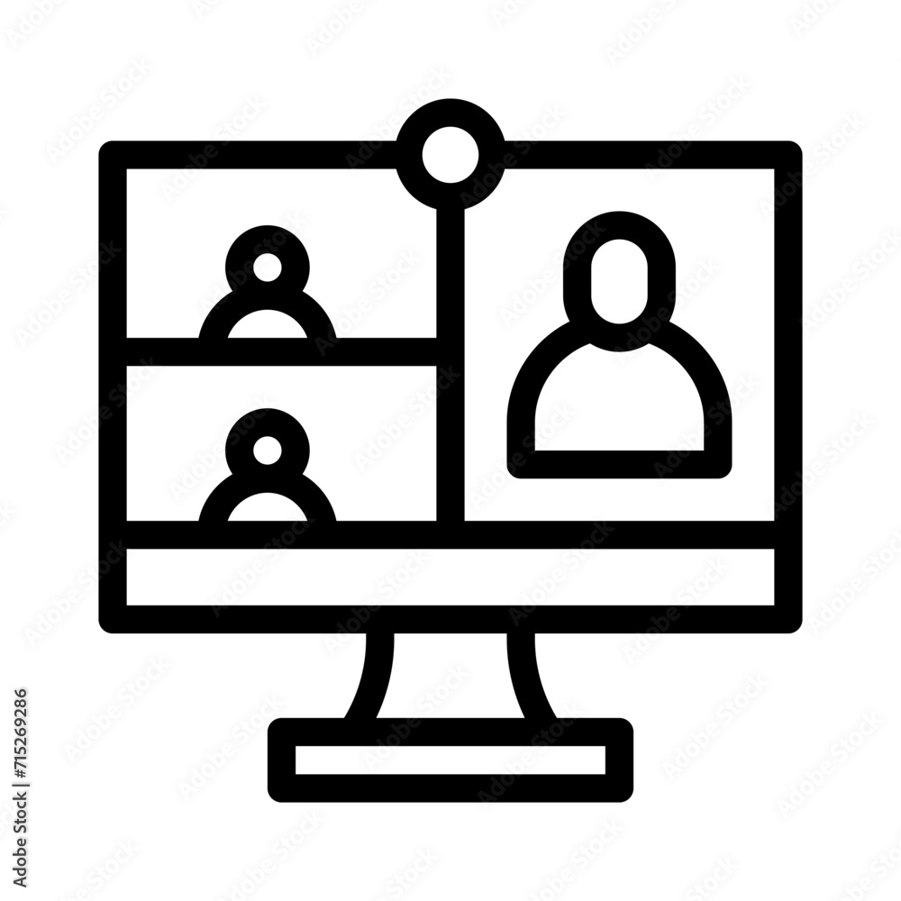 computer line icon computer line icon