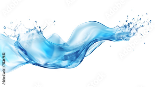 Water splashes and drops isolated on transparent background.