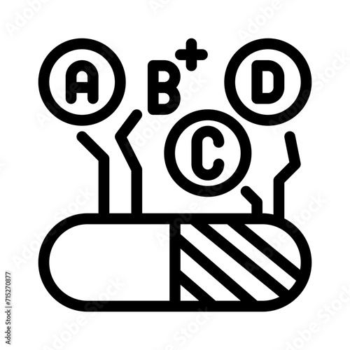 multivitamin line icon