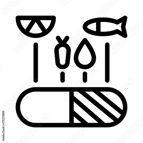 multivitamin line icon