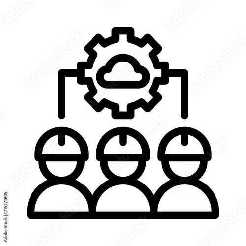 outsourcing line icon