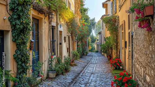 Explore the enchanting streets of Aix-en-Provence with a snapshot of cobblestone alleys, charming boutiques, and cascading ivy, immersing viewers in the idyllic beauty of this hist photo