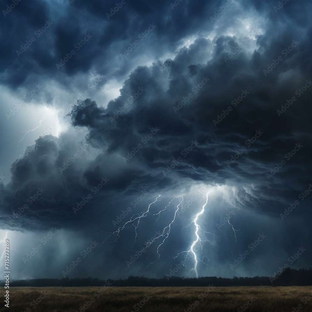 Dark Stormy clouds with lightening Dark Stormy clouds with lightening