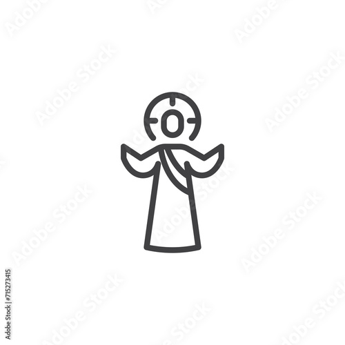 Jesus Christ line icon