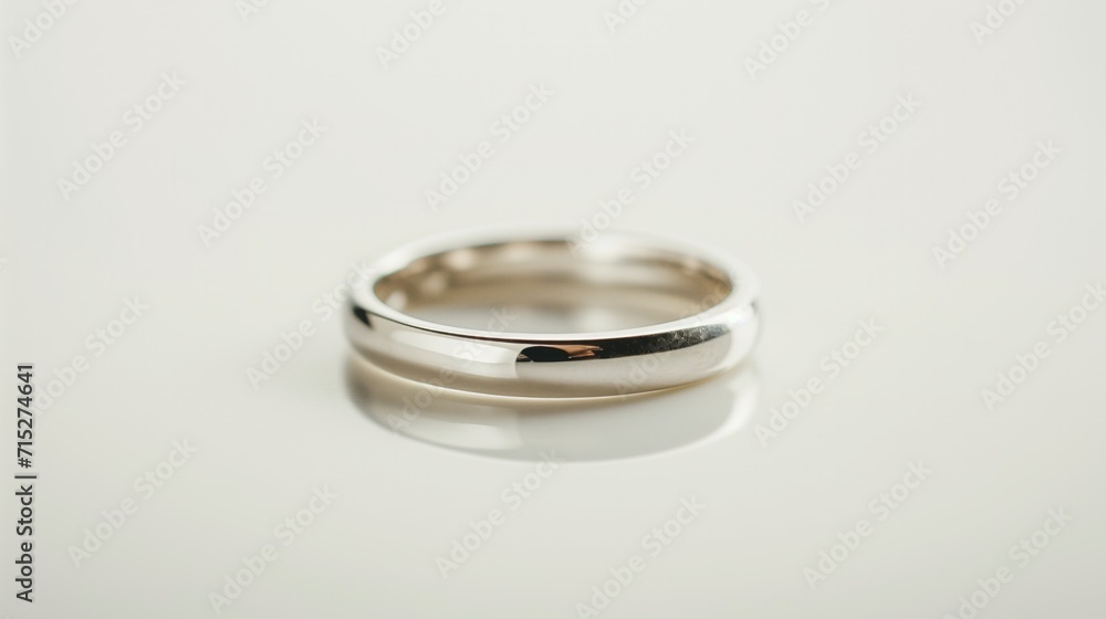 Wedding ring made of white gold. Wedding ring made of white gold.
