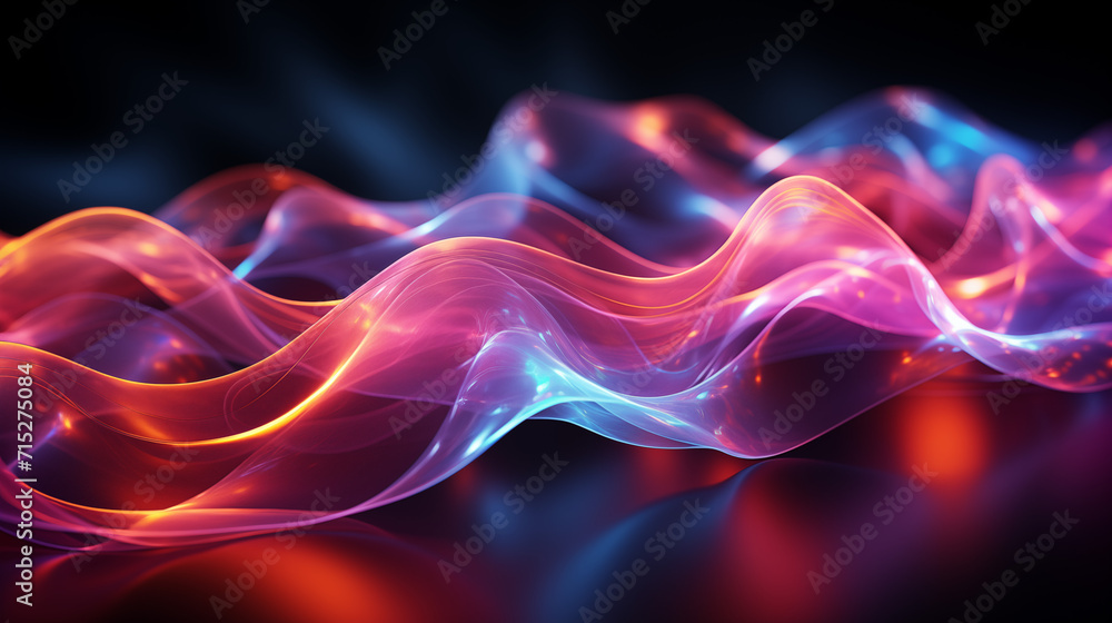 abstract colorful smoke,Abstract Neon Waves with Cinematic Color Scheme