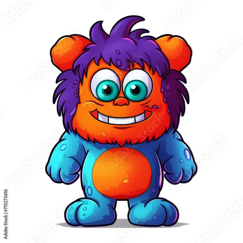 Adorable Monster game character cartoon. Cute monster design image transparent