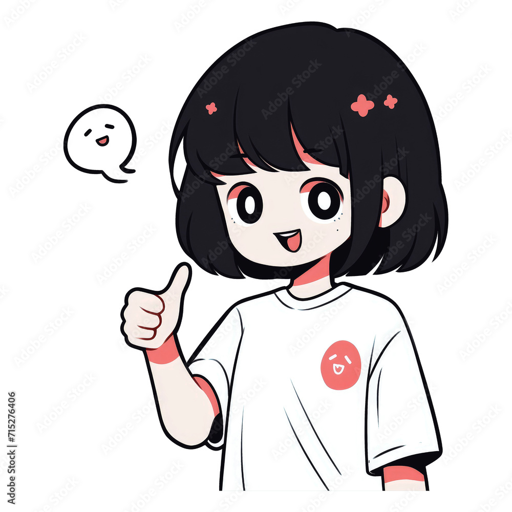 Cute girl cartoon design with chibi style. a beautiful girl design cartoon Cute girl cartoon design with chibi style. a beautiful girl design cartoon