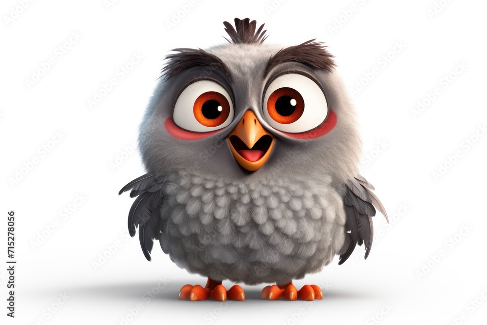 a small gray bird with orange eyes and a big smile on it's face, standing on a white surface. a small gray bird with orange eyes and a big smile on it's face, standing on a white surface.