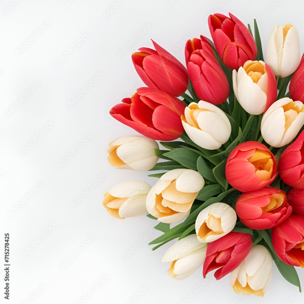 Beautiful tulips bouquet color on nice background jpg.