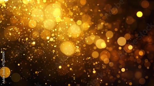 Golden twinkle abstract backdrop, AI Generated. © Crazy Juke