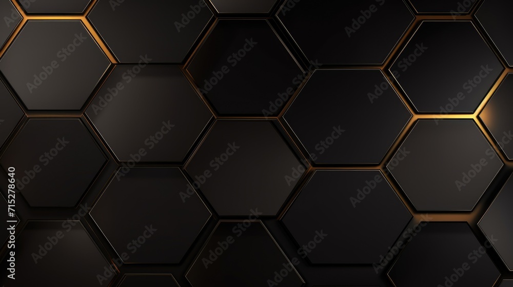 Luxury abstract black metal background with golden light lines, Ai Generated. Luxury abstract black metal background with golden light lines, Ai Generated.
