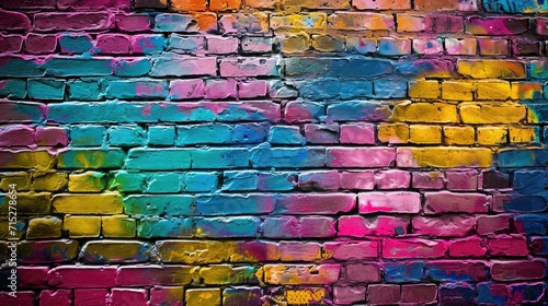 Graffiti brick wall  Ai Generated.