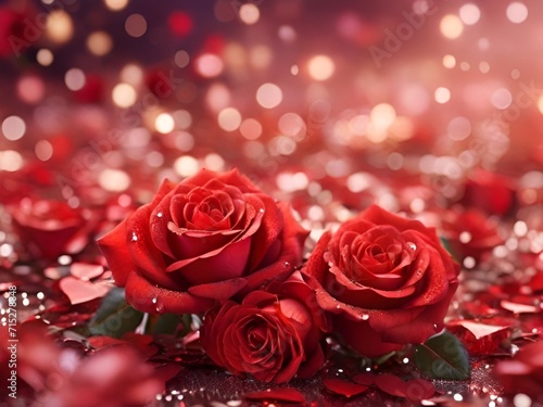 Charming Roses   Hearts Dreamy Valentine s Wallpaper   Hearts and Red Roses for valentines day  valentines day concept