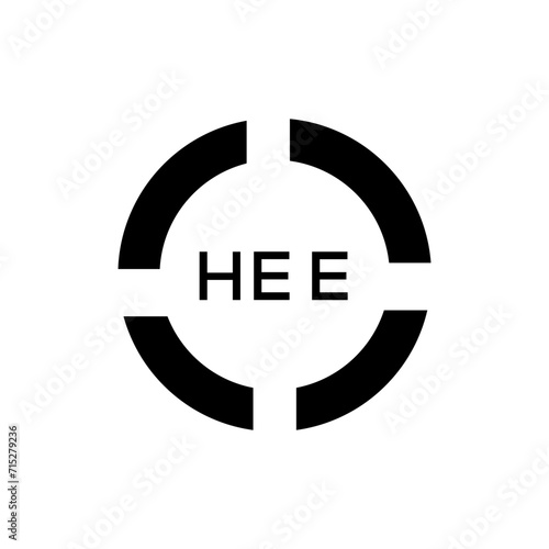 HEE Letter logo design template vector. HEE Business abstract connection vector logo. HEE icon circle logotype.
 photo