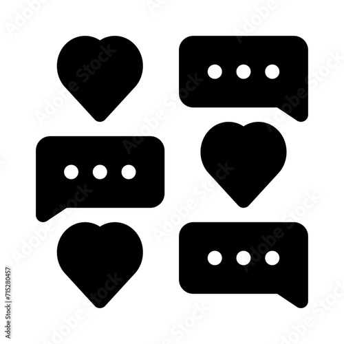 chatting app glyph icon