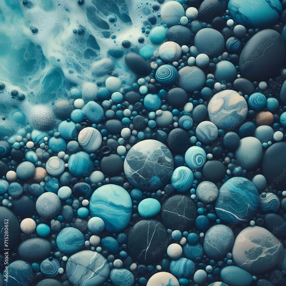 Abstract nature pebbles background. Blue pebbles texture. Beautiful nature. Turquoise color. Blue vintage color. Sea pebble beach. Stone background. Abstract nature pebbles background. Blue pebbles texture. Beautiful nature. Turquoise color. Blue vintage color. Sea pebble beach. Stone background.