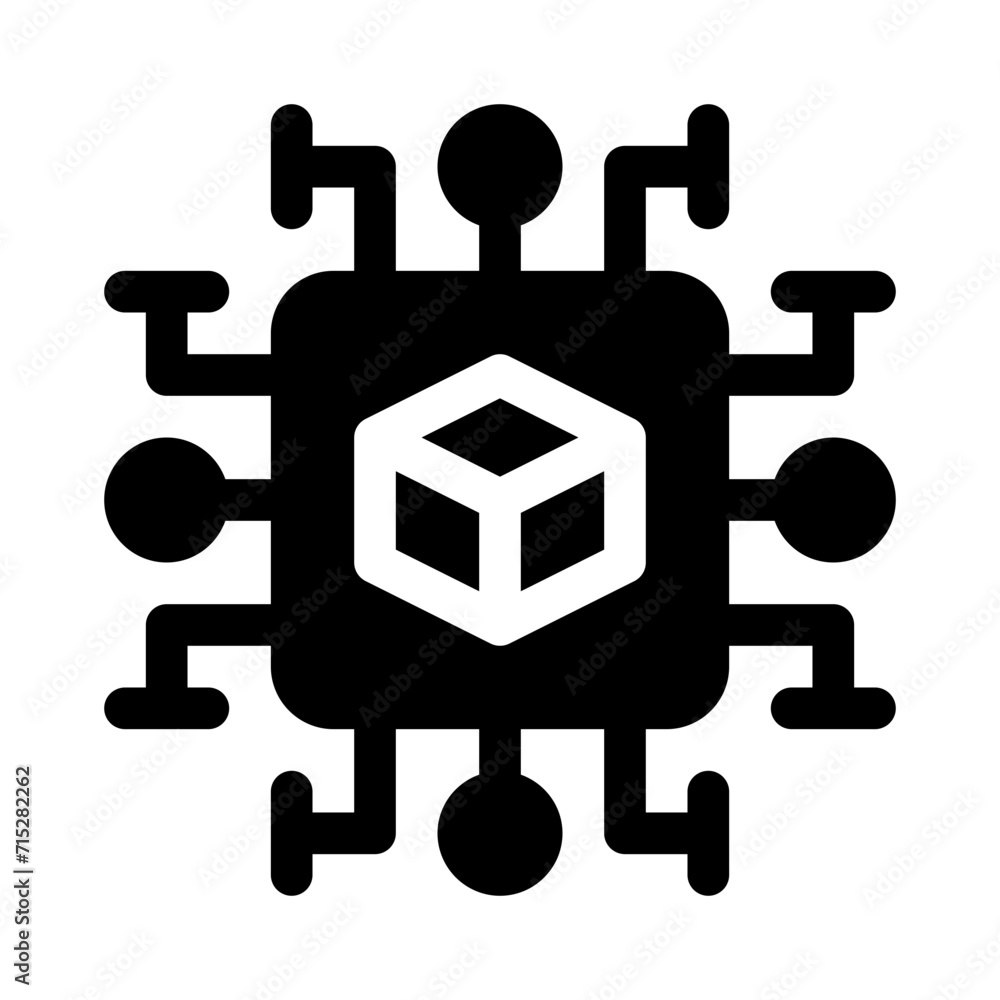 microchip glyph icon